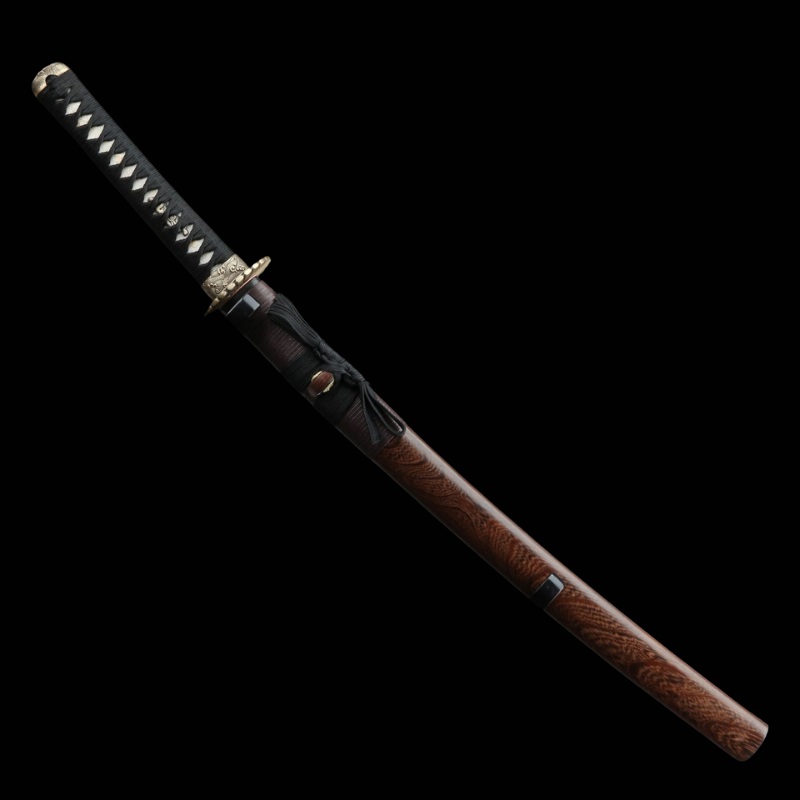 Wakizashi de acero de Damasco