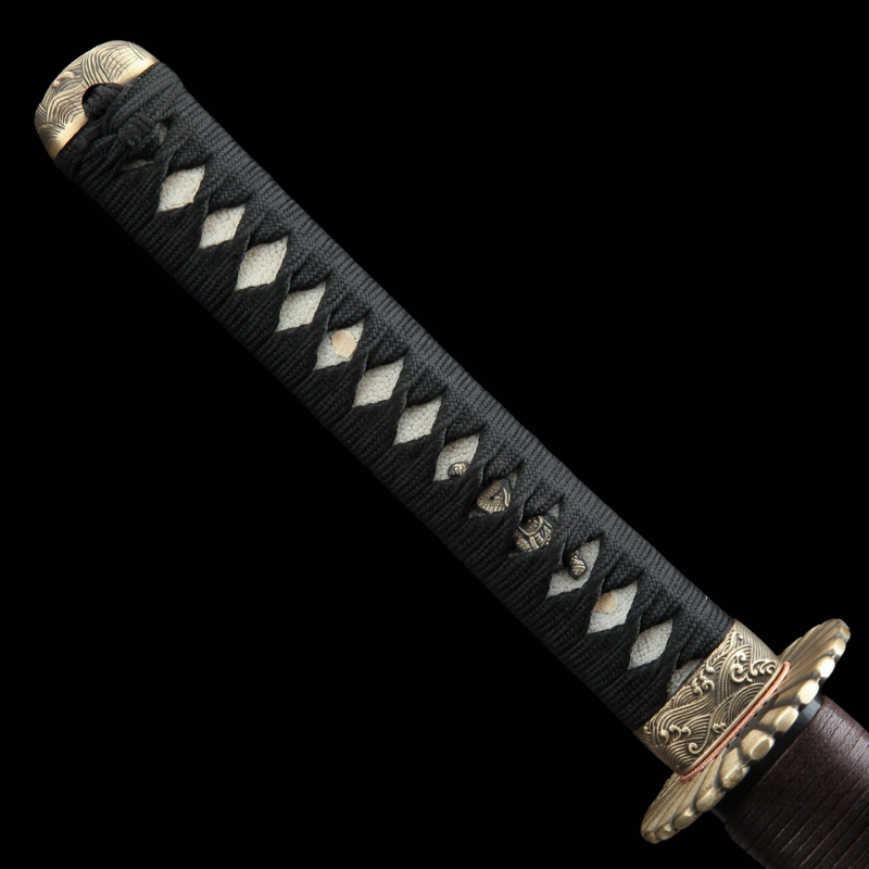 Wakizashi de acero de Damasco