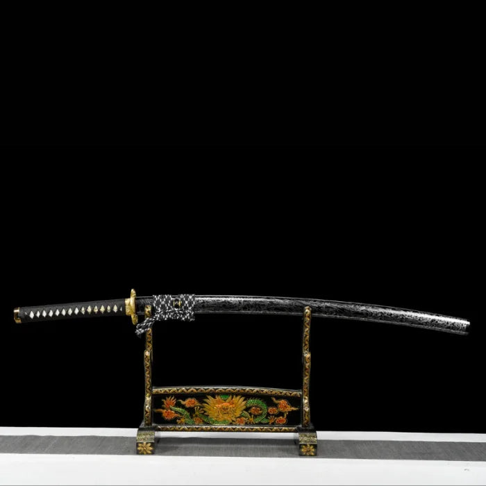 Black and Gold Dragon Katana