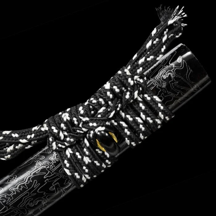 Black and Gold Dragon Katana