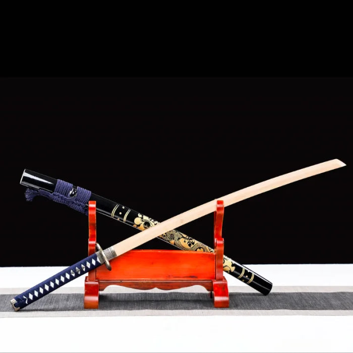 Black Bokken Golden Dragons