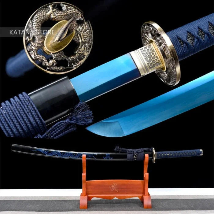 Blue dragon katana