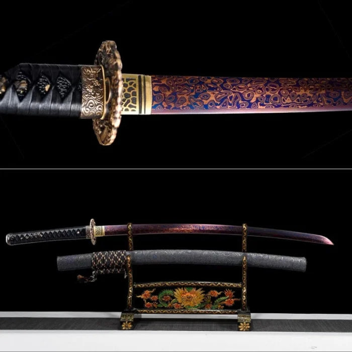 Damascus samurai sword