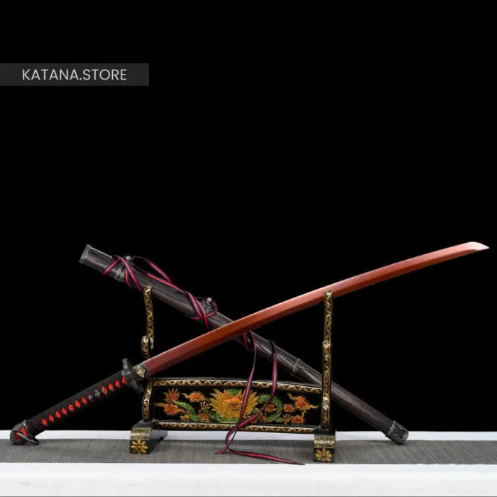 Dark red katana