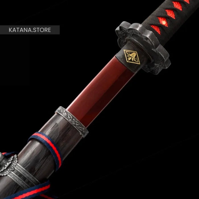 Dark red katana