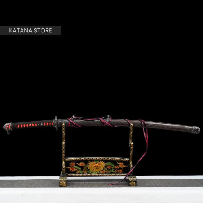 Dark red katana