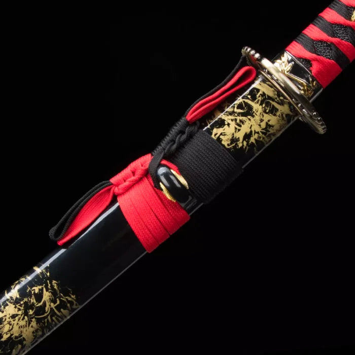 Red Damascus Katana