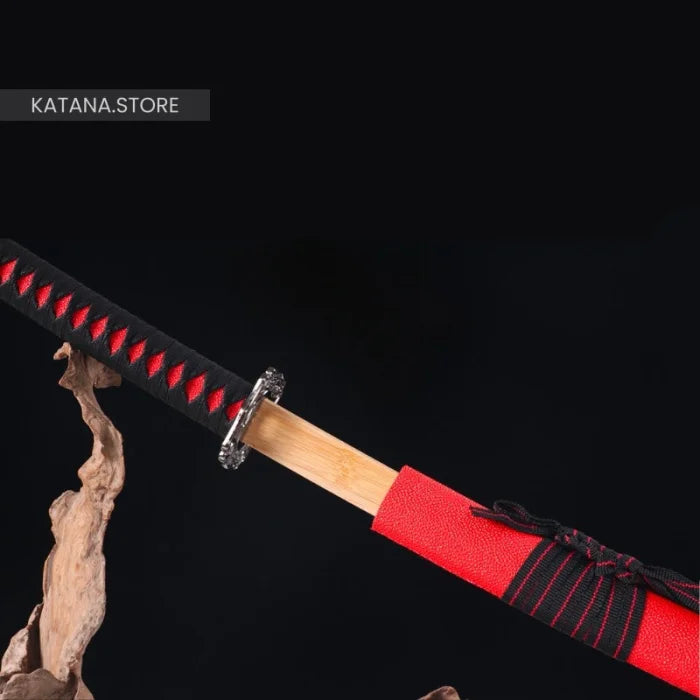 Red wooden katana