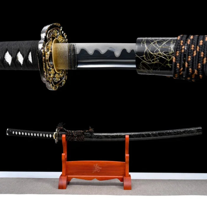 Black Handle Gold Guard Katana