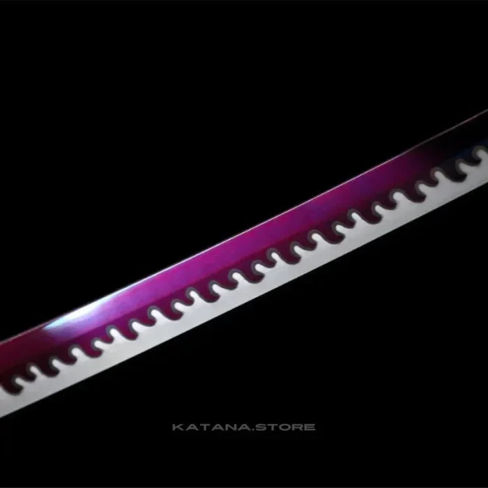 Black Purple and Silver Katana Sword